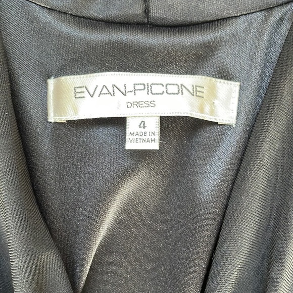 Evan Piccone LBD Cocktail Dress Halter with satin waist detail. Size 4 - Picture 3 of 3